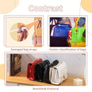 2pcs Clear Plastic Purse Handbag Organizer 4 Sections Bag Closet Shelf Divider Purse Display Stand Handbag Storage Organizer