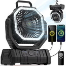 The Bivouac Breeze | 20000mAh Rechargeable Portable Camping Fan with LED Lantern