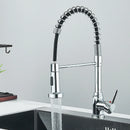 The Minimalist Retractable Kitchen Faucet in Brushed Stainless