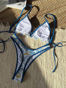 Leopard Floral Brazilian Mini Thong Bikini Women Swimwear Female Swimsuit Two-pieces Bikini set Bather Bathing Suit Swim K6286