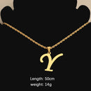 Initial Necklace for Men Women Boys Girls, 18K Gold Plated 26 Letters Pendant Necklace, Personalized Jewelry Father's Day Gifts