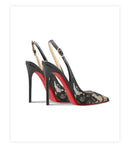 Black lace high-heeled sandals for the summer of 2025, new pointed, thin heel,shallow mouth,comfortable professional single shoe