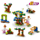 SLUBAN Girl Princess Royal Carriage Wagon Horse Racing Party Model Building Blocks Enlighten Action Figure Toys For Children