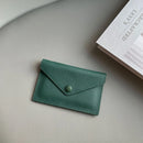 Custom Letters Soft Leather High-end Ultra-thin INS Style Mini Envelope Card Holder Wallet Simple ID Wallet Coin Purse