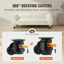 SucceBuy 4 Pcs Leveling Casters Heavy Duty Swivel Caster Wheels with Handle Design Height Adjustable Feet for Workbench Machine
