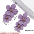 Purple Color Dangle Earrings for Women Bottle Pendants C-shaped Drop Earrings Flower Butterfly Earrings Party Gifts Wholesale