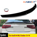 For Audi A4 B8.5 Sedan 13-18 Gloss Black Duckbill Style Rear Boot Spoiler Trunk