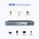 ANNKE 12MP 16CH PoE NVR for Security Camera System 24/7 Record Smart Playback Human Vehicle Targets Detection NVR Remote Access