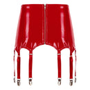 Womens Ladies Patent Leather Garters with Metal Clips Suspender Belt Clubwear Stage Performance Rave Costume Underwear Lingeries