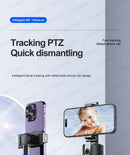AXNEN AI Auto Following Gimbal Stabilizer 360 Rotation Phone Stand P02 Desktop Tracking Gimbal with Remote for Live Photography