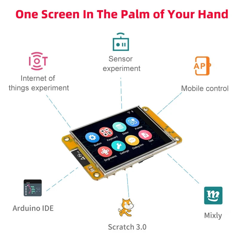 ESP32 2.8 Inch Touch Screen for Arduino LVGL WIFI&Bluetooth 240*320 Smart Display Screen TFT LCD Module with Free Tutorials