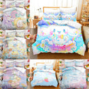 Cartoon Sanrio Bettbezug-Set Kawaii Cinnamoroll Bettdeckenbezug Kissenbezug-Set Kinder Mädchen Bequemes Bettset Full Twin King Size