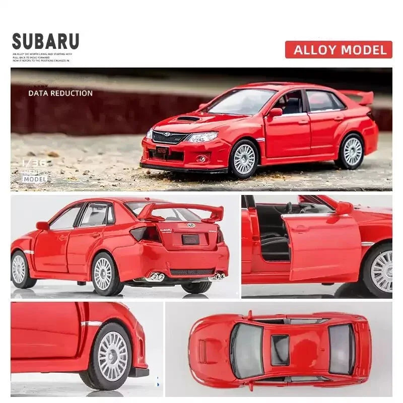 1:36 SUBARU Impreza WRX STI Racing Car Toy Model For Children Diecast Vehicle Miniature 1:36 Pull Back Collection Gift