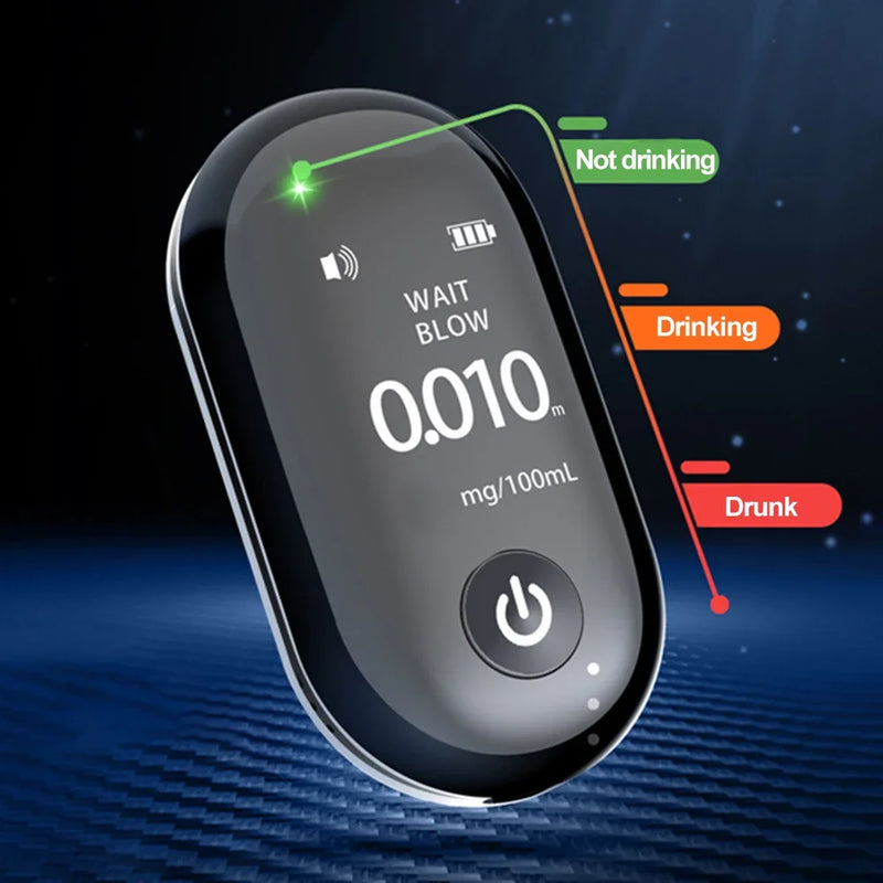 Digital Alcohol Breath Tester TFT HD Display Alcoholometer with LED Light Drunk Driving Analyzer for Personal & Professional Use