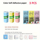 Mini Pocket Printer 5 Rolls Of Self-Adhesive Paper Portable Thermal Printer For Printer Suitable For Home Office Study And Work