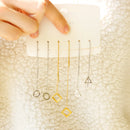 LUXUSTEEL Simple Tassel Linear Chain Long Drop Earrings Women Geometric Star Heart Hanging Ear Line Japan Korean Jewelry 2023