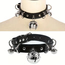 Punk Gothic Style PU Leather Faux Jewelry Collar Bracelet Bangle Bracelet,Male Female Lover Necklace Holiday Party Costume