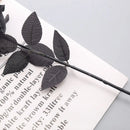5 Stück Seide Schwarze Rose Künstliche Blumenkopf Strauß Wohnzimmer Hochzeits-Weihnachtsdekoration Neujahrsdekoration