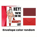 1pc, Christmas card, funny Christmas card, the best gift for family, friends, meowy Christmas card, cute Santa Christmas card