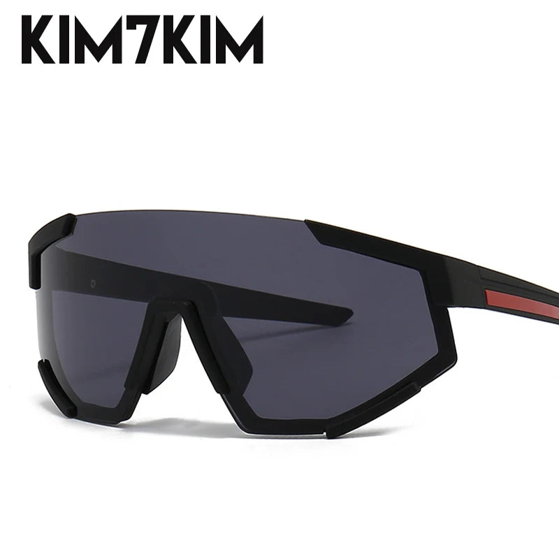 Y2k Sports Sunglasses Men Women 2023 Luxury Brand Fashion Oversized One- Piece Punk Sun Glasses Male 2000‘S Wrap Around Goggles