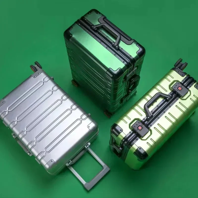 Large Capacity Trolley Suitcase Travel Bag Aluminum-magnesium Alloy Travel Suitcase Business Rolling Luggage