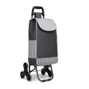 Kono Shopping Trolley Folding Stable 2-in-1 Multi-function Shopping Cart Stair Trolley with 3 Noiseless Wheels
