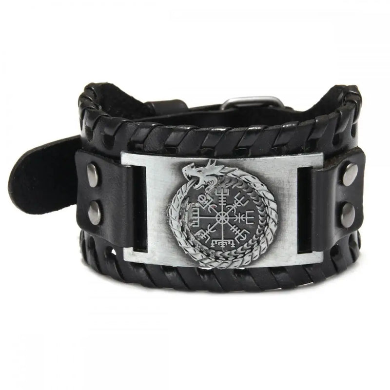 2022 Dragon Totem Viking Compass Bracelet Men's Bracelet New Fashion Synthetic Leather Nordic Rune Bracelet Accessories Jewelry