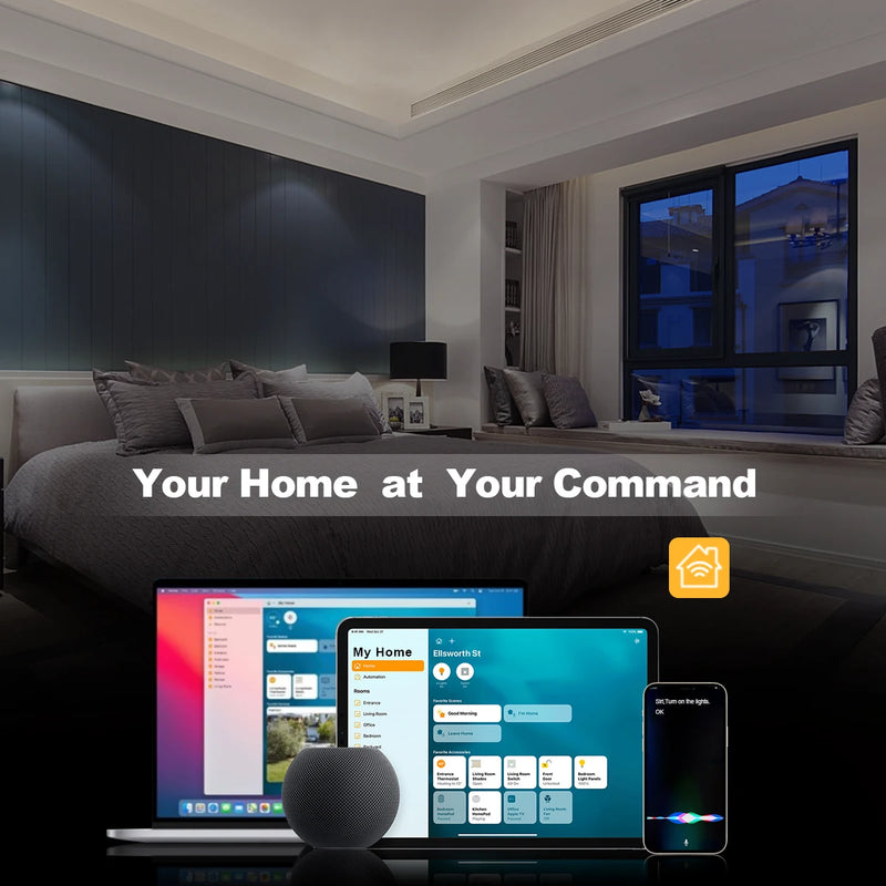 Homekit Smart WiFi Switch Touch Sensor Wall Light Switches Smart Home App Siri Control for Apple Homekit NO Neutral Wire Require