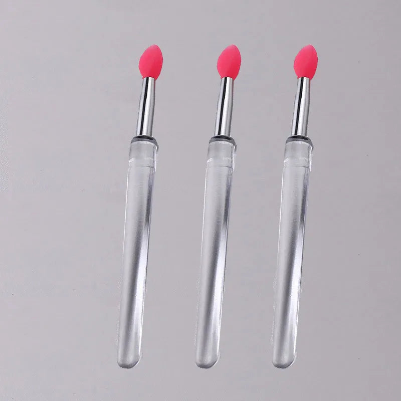 Soft Silicone Applicator Sticks Nail Powder Applying Manicure Brush Tools Washable Nail Art Silicone Pen For Uv Gel Polish