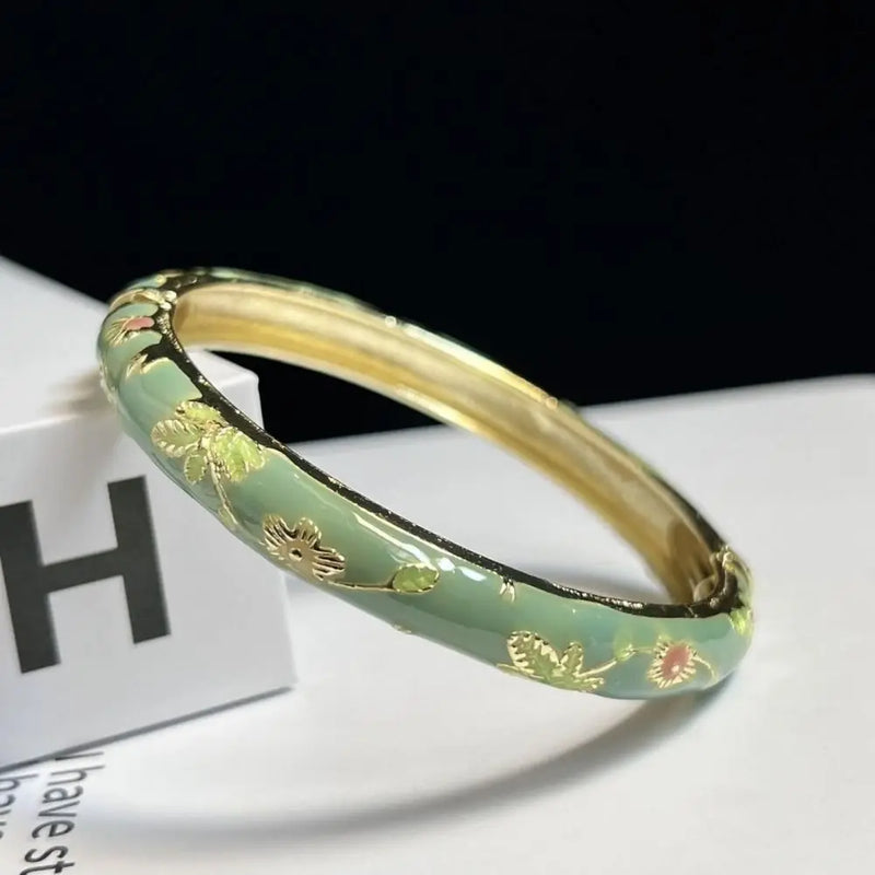 Beijing Cloisonne Bracelet Enamel Bracelet Fine Small Flower Ethnic Style Jewelry Handmade Scenic Spot Hot Girl Retro