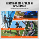 SucceBuy 220ft Dual-Weave Polyester Rope 48-Strand Outdoor Accessories Emergency Cord for Camping Swinging Rappelling Rescue