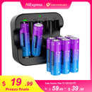 2A Aa 1.5V AA Lithium 3500mWh 1.5v aa Li-ion Rechargeable Battery AA Battereies with LCD Smart Battery Charger for AA AAA batter