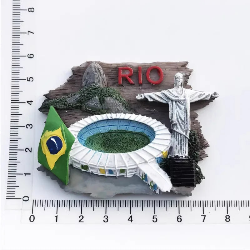 Brazil Fridge Magnets Rio de Janeiro Travelling Souvenirs Refrigerator Stickers Christmas Gifts Photo Wall Magntic Stickers