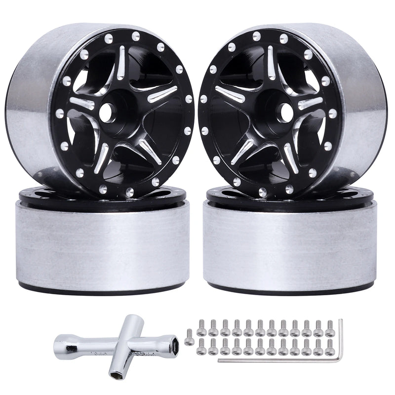Hobbypark Premium1.0 Alumimum Beadlock Wheels for 1/18 1/24 RC Crawler Car RC Accessories