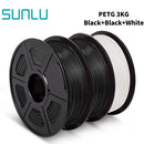 SUNLU PETG 3D Filament 1KG 3 Rolls 1.75mm +/-0.02MM 3D Printing Filament Neatly Wound Filament Vacuum Packing Fast Shipping