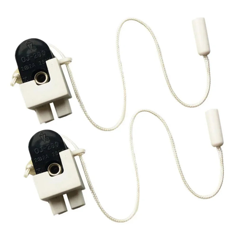 2PCS Repair Lamp Pull Switches Cord-operated Switch For Office Single Pull Control Switch Replacement Wall Led Lamp Light Cable