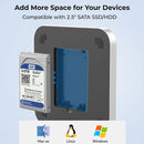 Elecife USB-C Docking Station for Mac Mini 7-in-1 USB 3.0 Hub with 2.5" HDD SATA Enclosure TF SD Card Slot for Mac Studio Dock