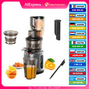 BioloMix Cold Press Juicer with 75mm Feed Chute, 200W 40-65RPM Powerful Motor Slow Masticating Juice Extractor Fits Whole Fruits