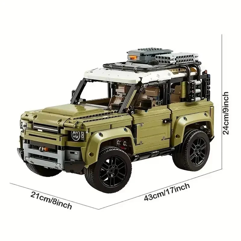 2573PCS Technical 1:8 Land Rover Defender Off-Road Building Blocks SUV Assemble Bricks Vehicle Toys Gift For Children Kids