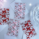 DIY Decor Kpop Photocard Sticker 3D Stereo Bow Heart Style Scrapbook Journal Stuicker Cute Pink Red Color Phone Shell Sticker