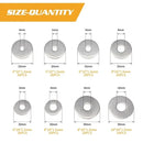 75/170/230PCS Large Flat Washers 304 Stainless Steel Big Plain Washers Gaskets M3 M4 M5 M6 M8 M10 M12 Metal Washer Fasteners Kit