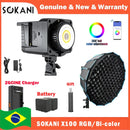 Sokani X100 100W RGB Bi-Color LED Videoleuchte APP-Steuerung Bowens Mount Beleuchtung für Fotografie Videoaufnahmen Outdoor-Drehs