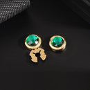 Luxury Rhinestone Button Cap Non-French Shirts Clamshell Cufflinks Round High-end Men's Shirt Buttons Accessories Gifts for Men