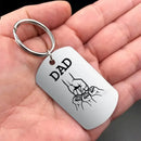 1Pc Creative Stainless steel Keychain For Dad, Gifts For Father's Day, Engraved Family Key Chain