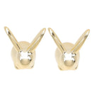 2Stück Osterhase Goldene Keramik Hasen Osterornament Tischdekoration für Oster-Desktop-Dekor Osterhase Heimdekorationen