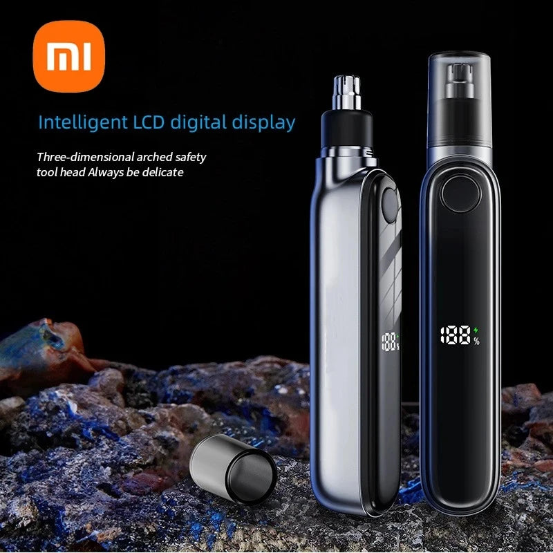 2024 XIAOMI Electric Nose Hair Trimmer Intelligent LED Digital Display With Double-edged Blade Trimmer For Nose MJYB01