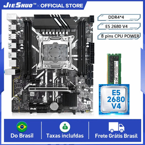 The Obsidian Core | JIESHUO X99-JSD4 Gaming Motherboard — LGA2011-3, Dual-Channel DDR4