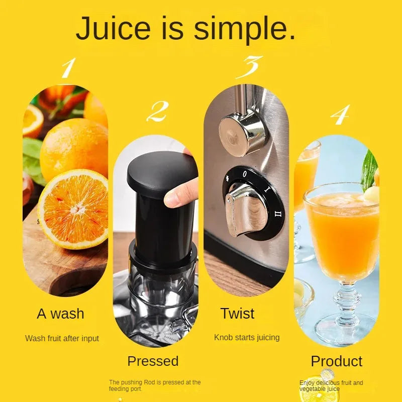 220V Centrifugal juicer Multi-functional household electric fruit machine slag juice separation cooking