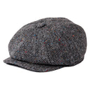 BOTVELA Woll-Tweed Newsboy Cap Fischgrätmuster Männer Frauen Britische Gatsby Retro Mütze Schiebermütze für Herren Vintage Fischgrät Baskenmütze