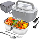 Electric heated lunch box 75W stainless steel detachable 1.8 L heating bowl 12V/24V/220V, car/truck/office dining box